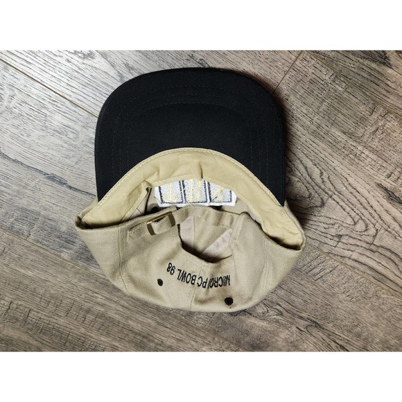 Vintage 90s 1998 Micron PC Bowl UM v NC State NCAA Football TBS Strapback Hat - Picture 5 of 7